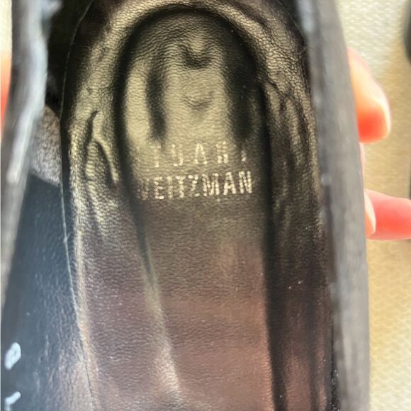 Stuart weitzman vintage black suede chunky heels with buckle strap - Picture 6 of 8